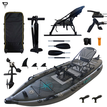 Pedal propeller fishing kayak in stock