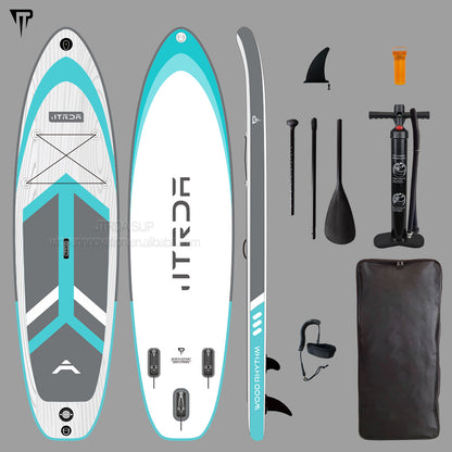 JTRDA 10'8"x33"x6" wood rhythm inflatable SUP paddle boards set
