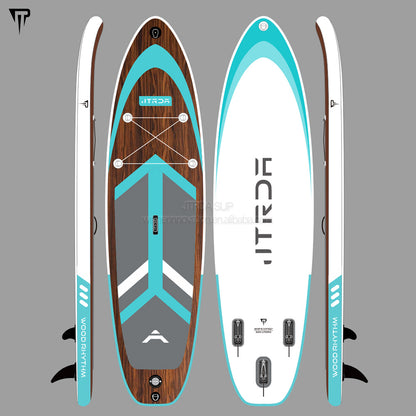 JTRDA 10'8"x33"x6" wood rhythm inflatable SUP paddle boards set