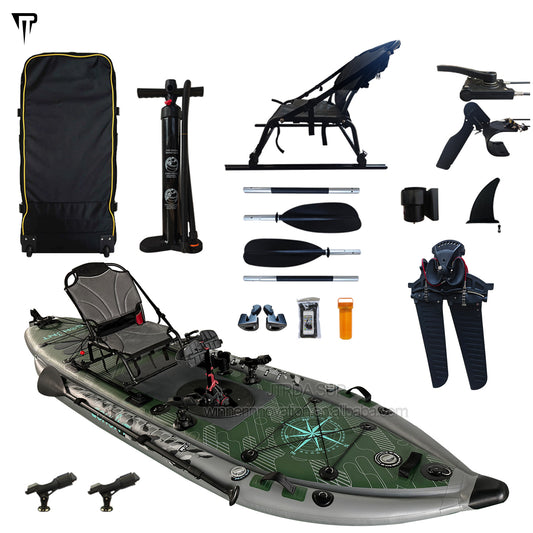 JTRDA 2026 New 350cm Mirage Pedal Drive (Penguin type) Fin Flap Drive Inflatable Fishing Kayak