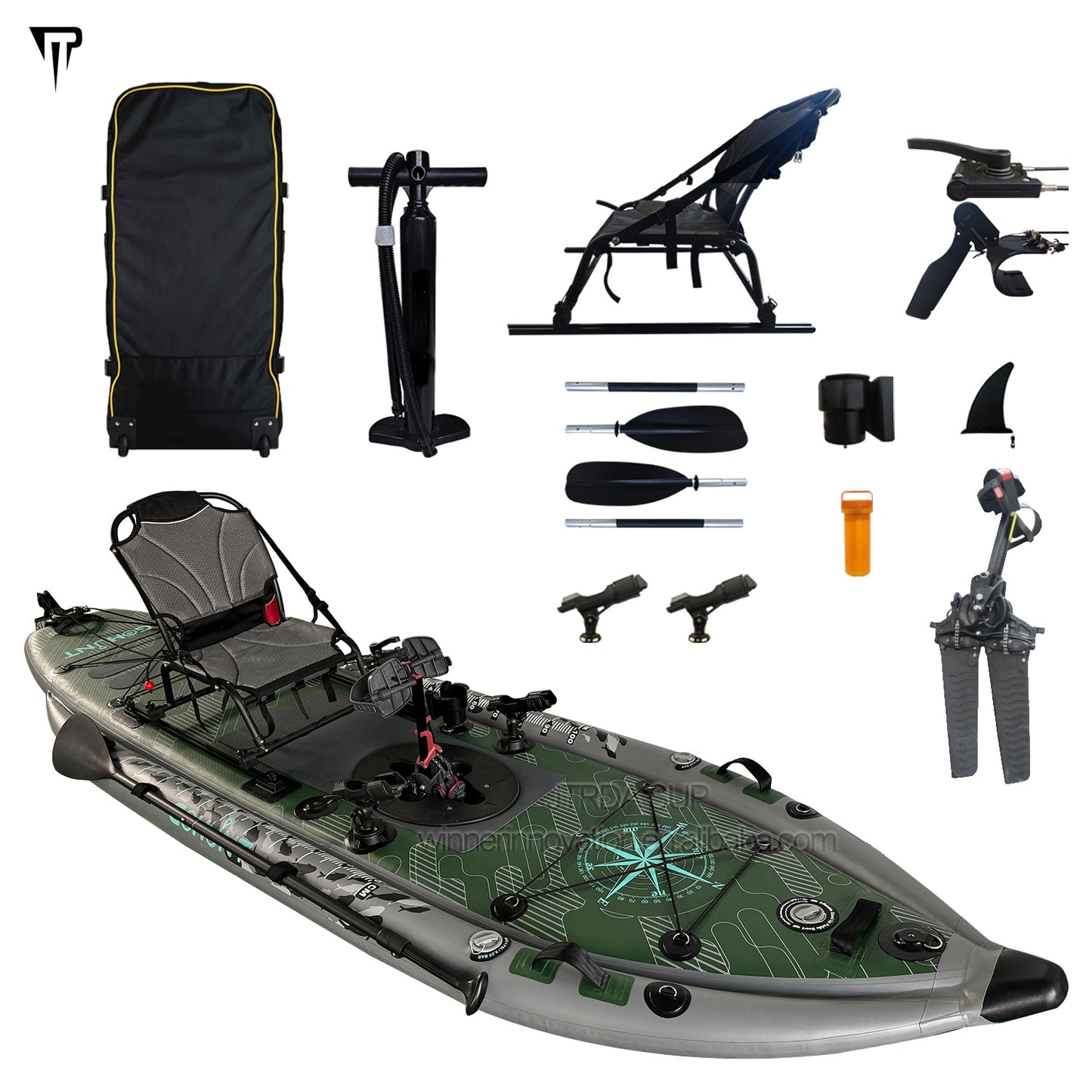 JTRDA 2026 New 350cm Mirage Pedal Drive (Penguin type) Fin Flap Drive Inflatable Fishing Kayak