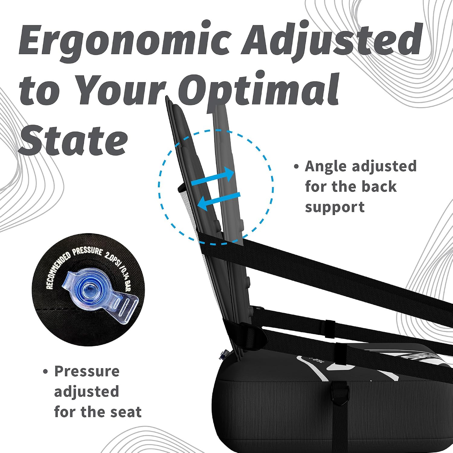 Inflatable seat+Oxford cloth backrest