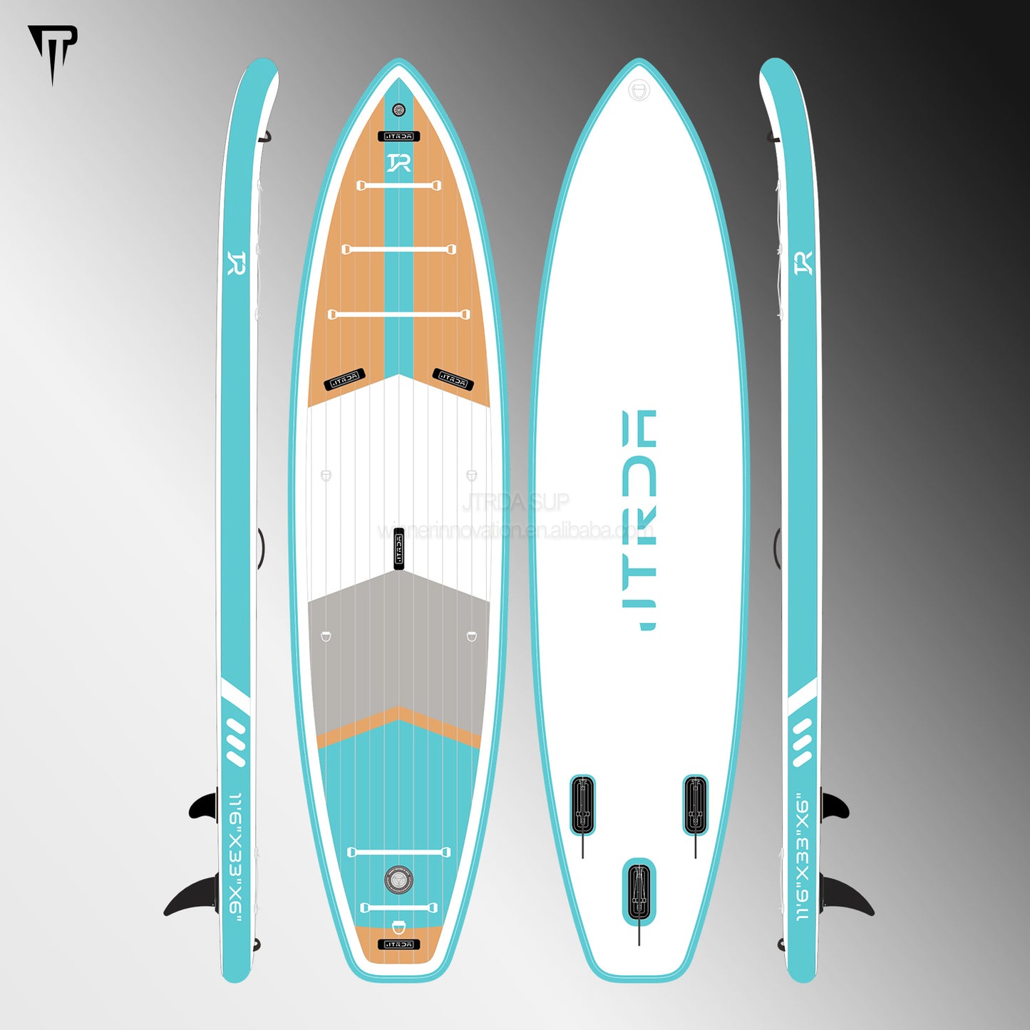 JTRDA 11.6ft Full EVA Pad Design Touring Inflatable Paddle Board