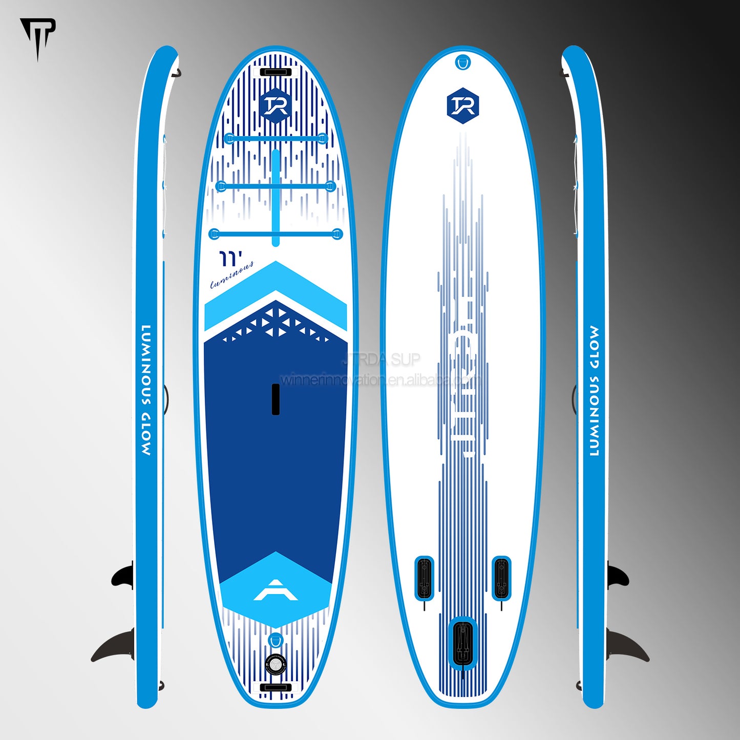 JTRDA 11'x34“ Inflatable Paddle Board Set Luminous Glow