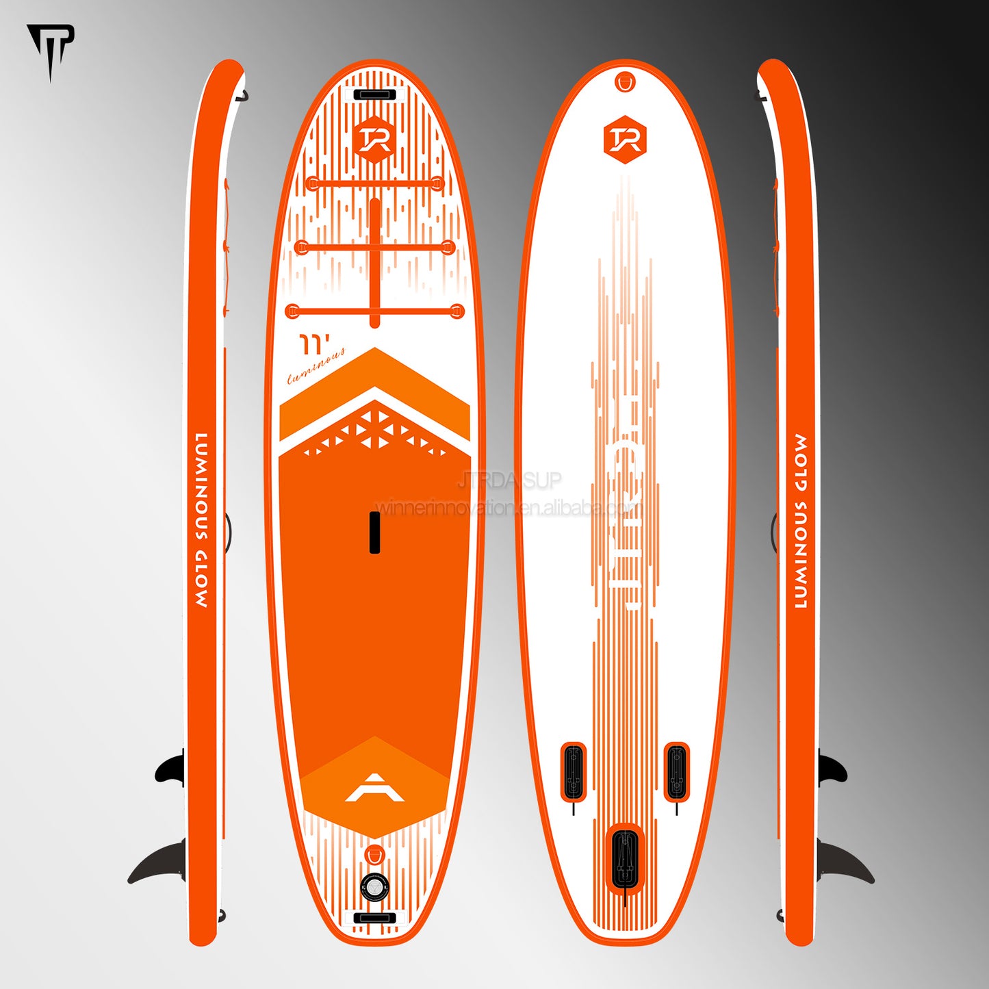 JTRDA 11'x34“ Inflatable Paddle Board Set Luminous Glow