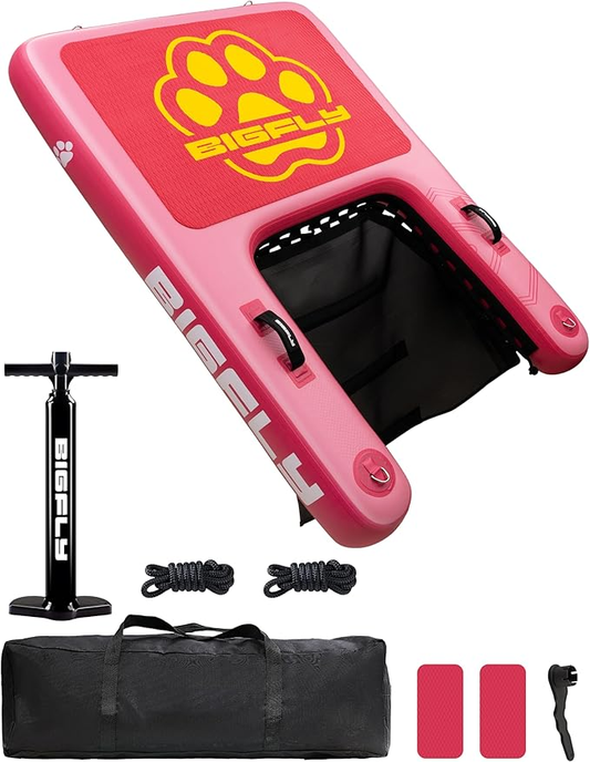 BIGFLY Dog Ramp Ladder Dock on Water Pink Color