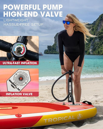 BIGFLY inflatable print pink SUP set 11'