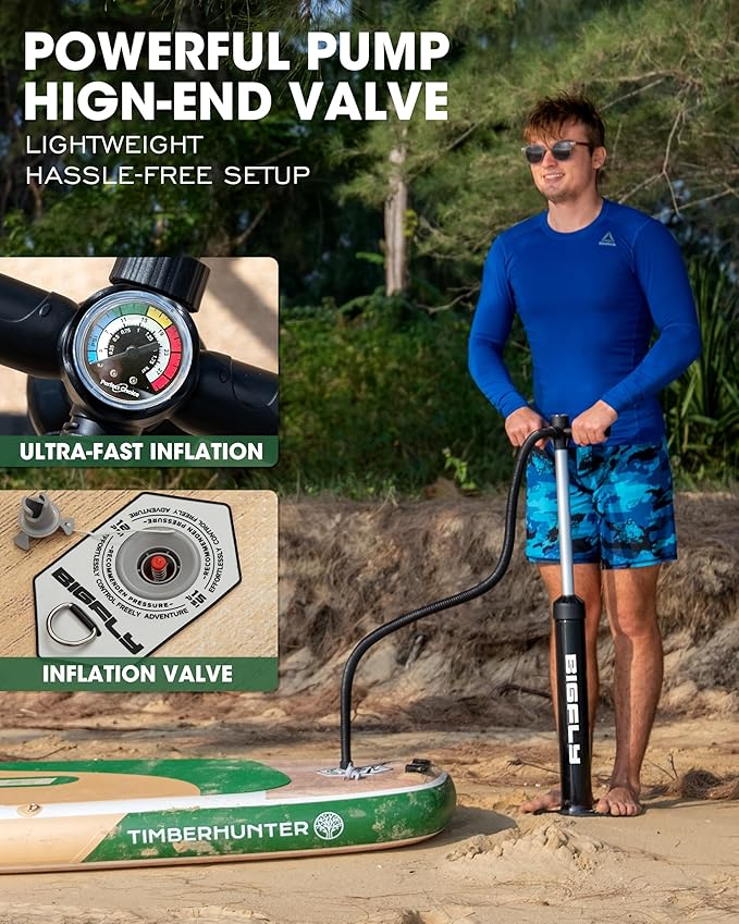 BIGFLY inflatable print wood SUP set 11'