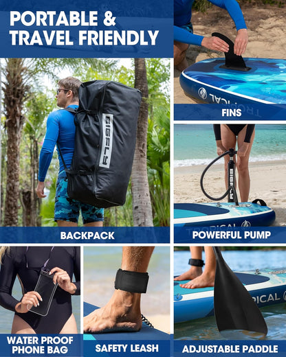 BIGFLY inflatable print blue SUP set 11'