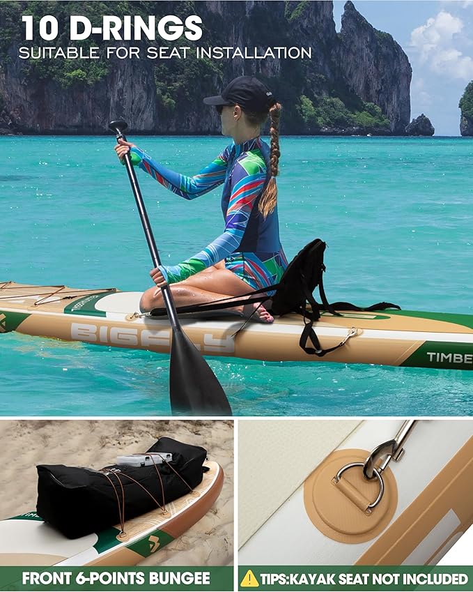 BIGFLY inflatable print wood SUP set 11'