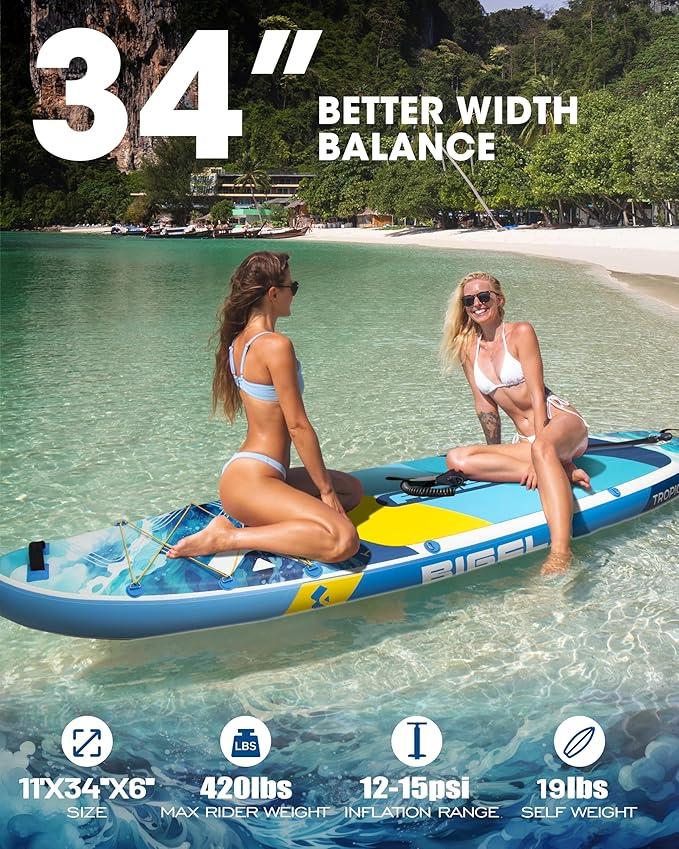 BIGFLY inflatable print blue SUP set 11'