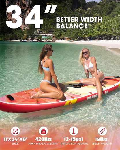 BIGFLY inflatable print pink SUP set 11'