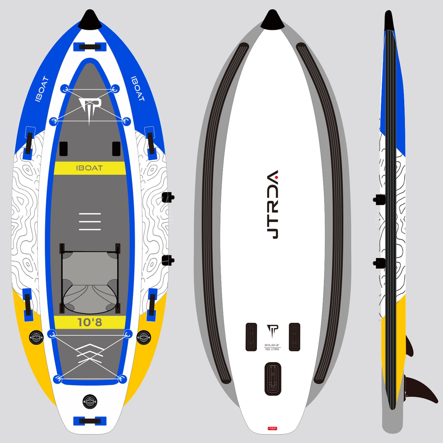 JTRDA INFLATABLE FISHING SUP pedal BOAT