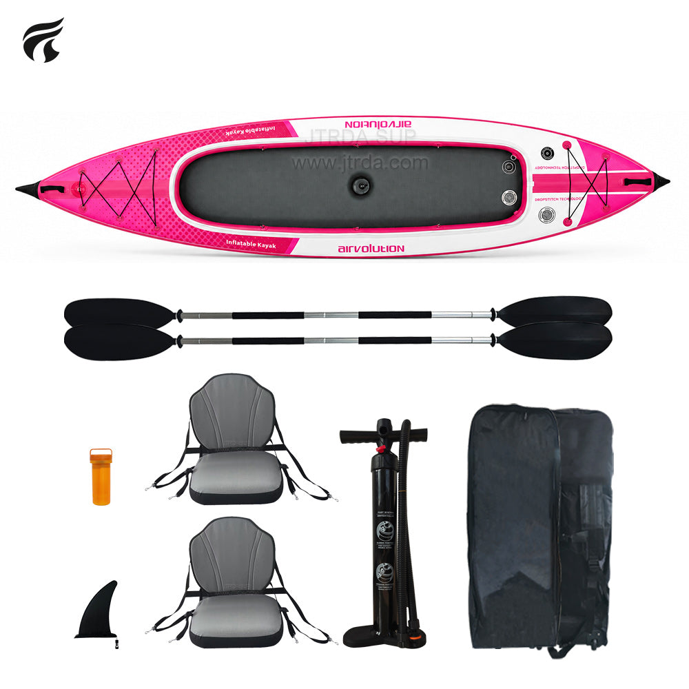 JTRDA Inflatable 2 Person Patent Drop Stitch Kayak Full set