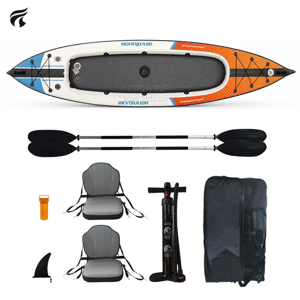 JTRDA Inflatable 2 Person Patent Drop Stitch Kayak Full set