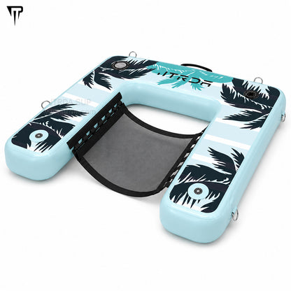JTRDA Inflatable Drop Stitch Water Sofa Floating Chair with Cup Holder
