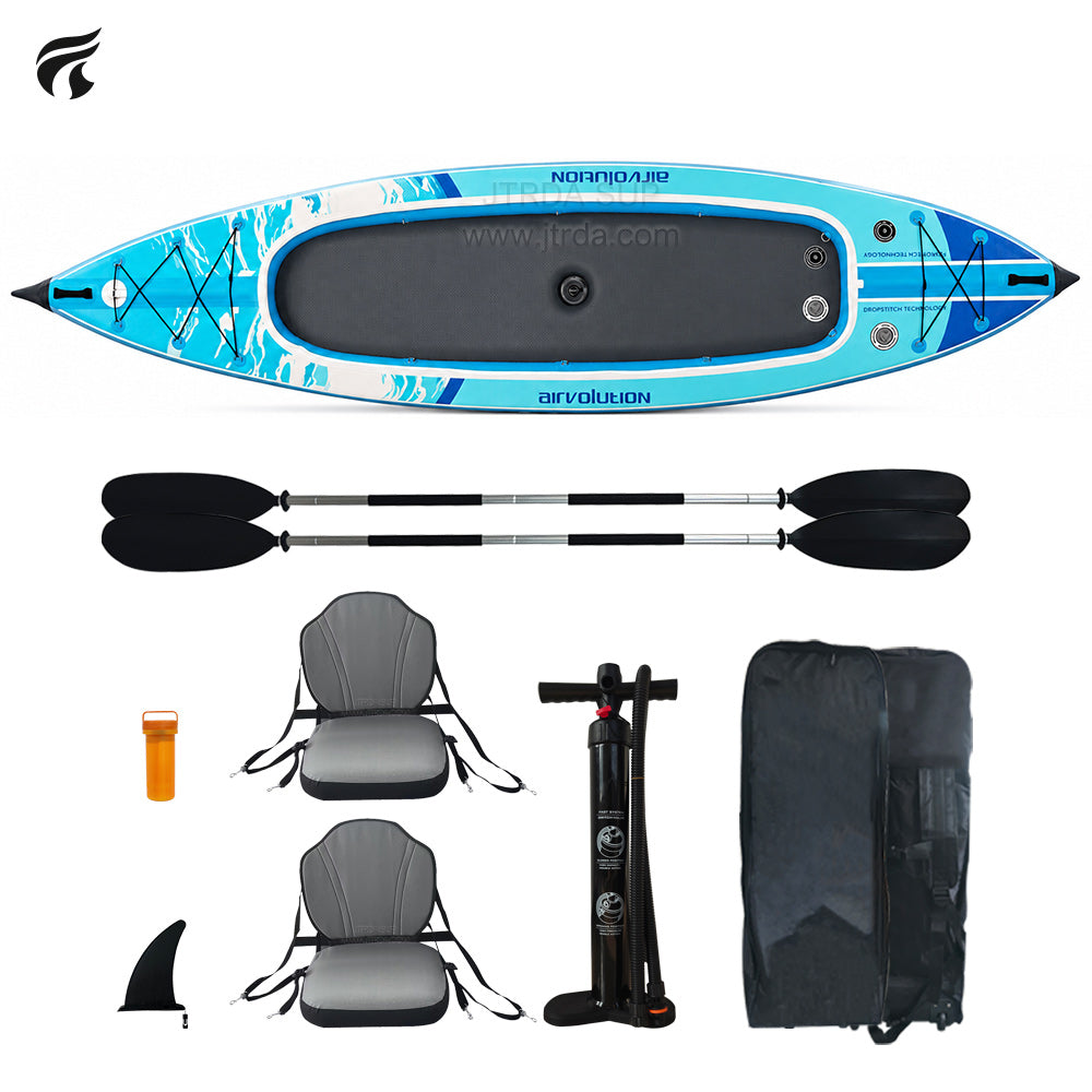 JTRDA Inflatable 2 Person Patent Drop Stitch Kayak Full set