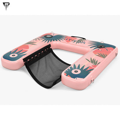 JTRDA Inflatable Drop Stitch Water Sofa Floating Chair with Cup Holder