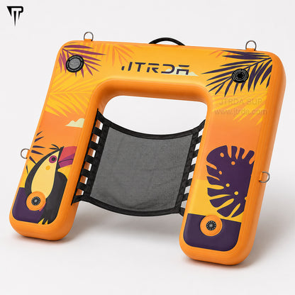 JTRDA Inflatable Drop Stitch Water Sofa Floating Chair with Cup Holder